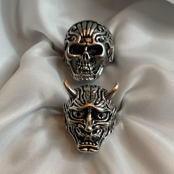 Other - Men’s Rings Silver Tone Skull & Devil
